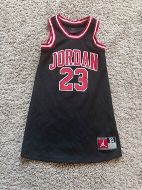 jordan jersey dress 23 Girls' Dress, Large, Black baby girl jordans outfits